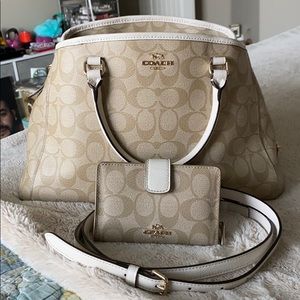 Coach bag and matching wallet.